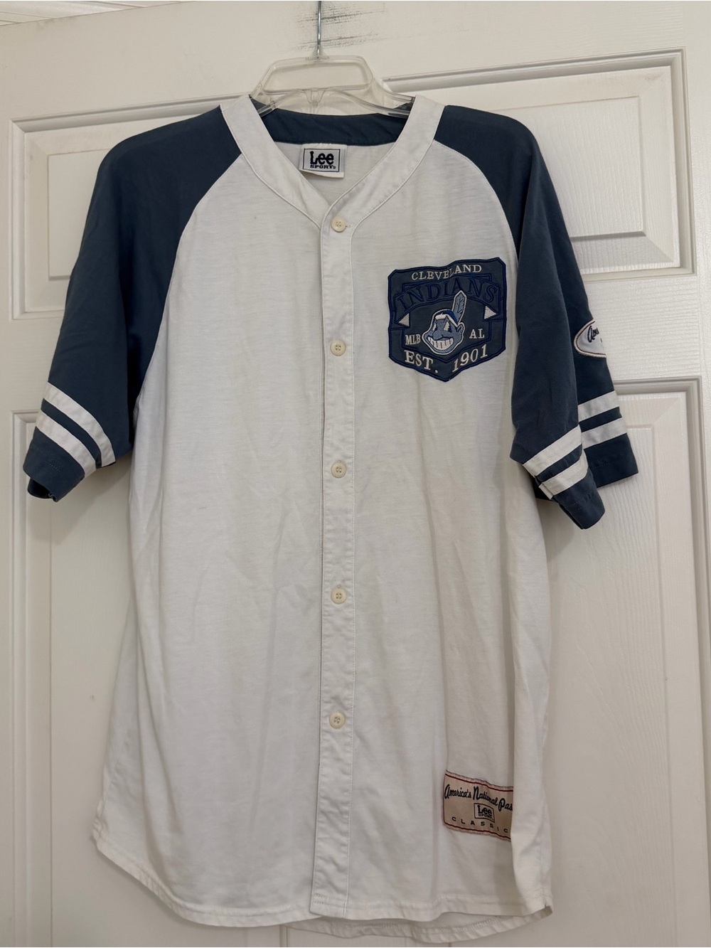 Vintage Lee Sport MLB Cleveland Indians Knit America’s National Pastime Jersey